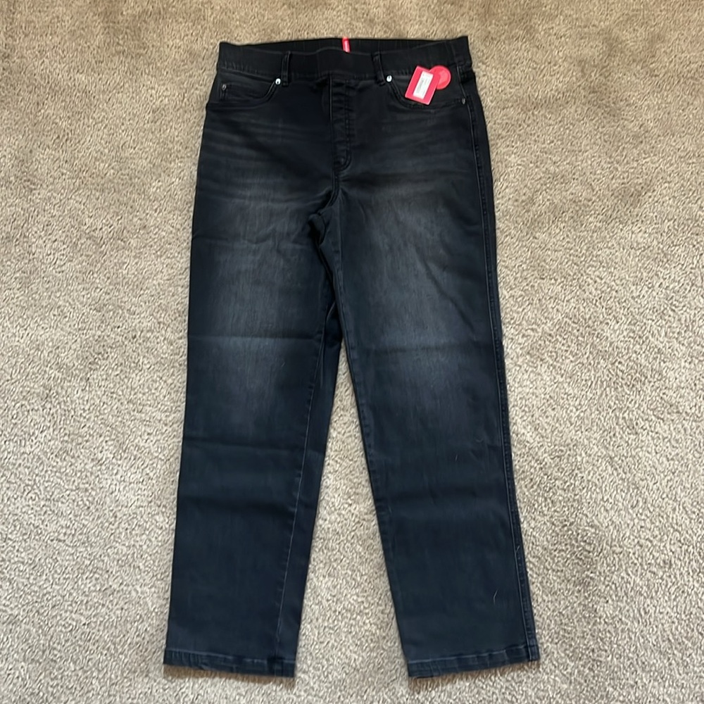 NWT SPANX Women’s XL Tall Straight Leg Jeans, Vintage Black